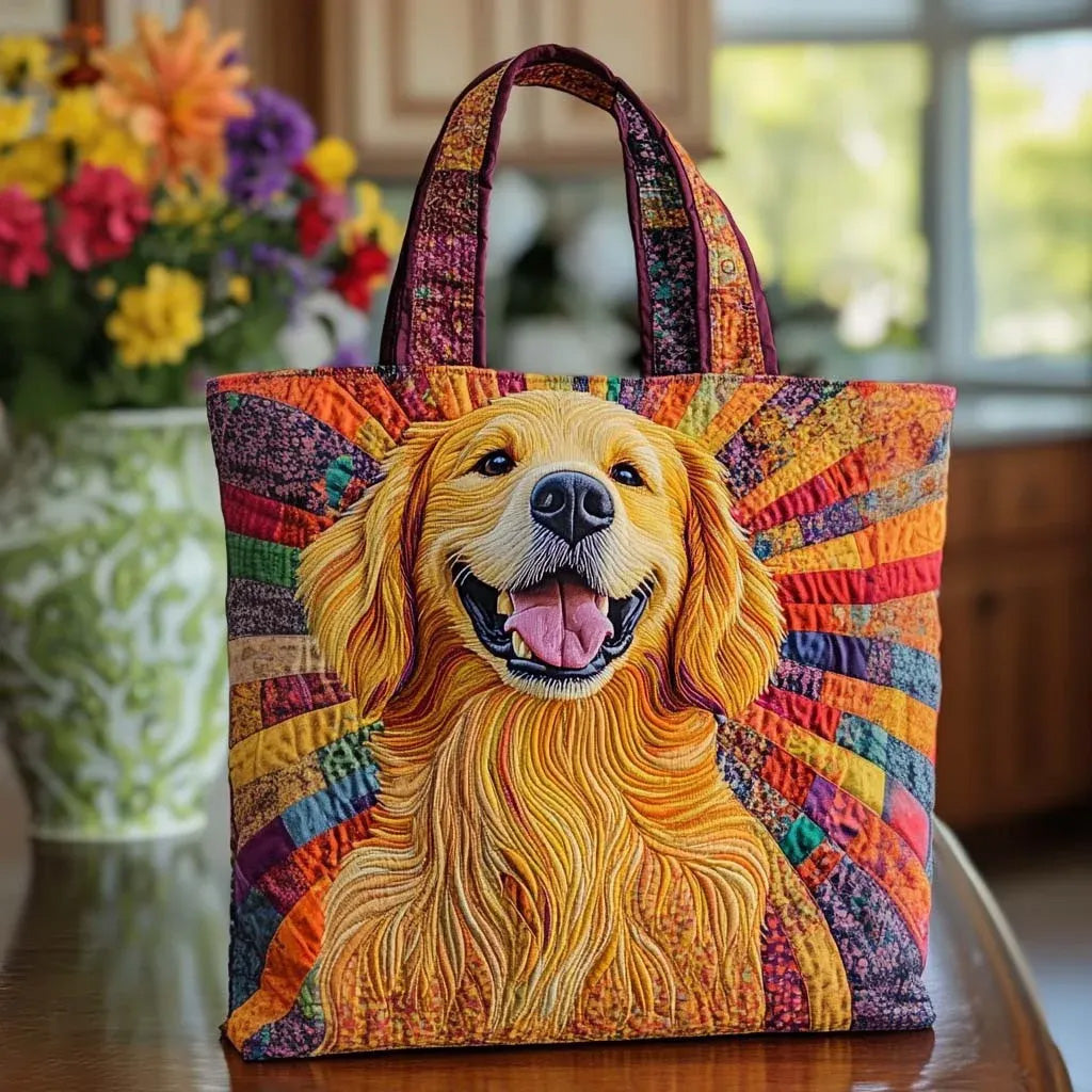 Sunshine Golden Smile Quilted Tote Bag NCU0NT8799