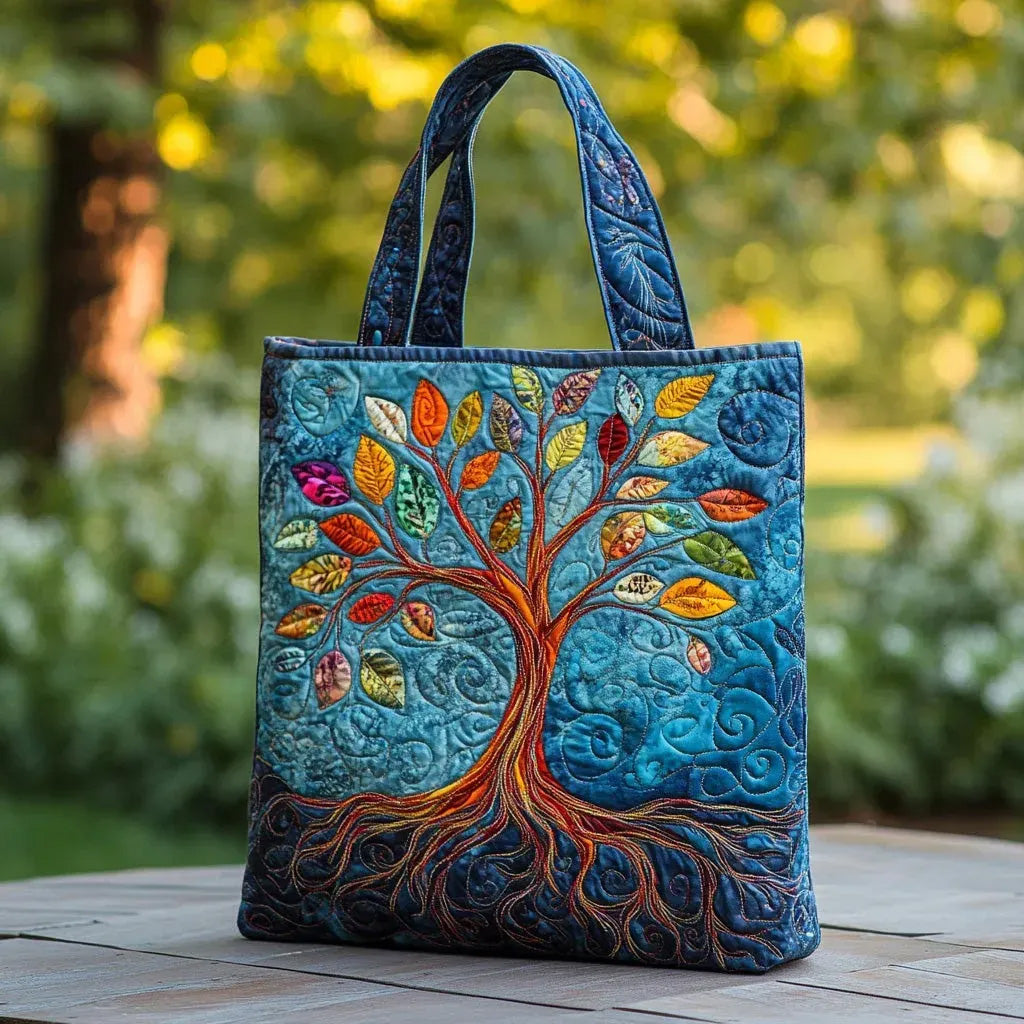 Earthbound Heart Quilted Tote Bag