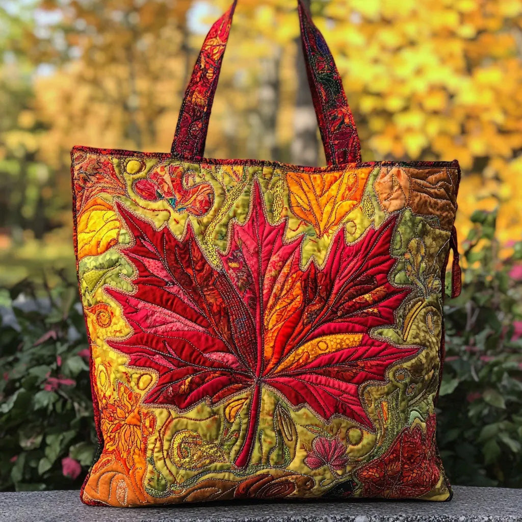 Maple Sunset WN2409031CL Quilted Tote Bag