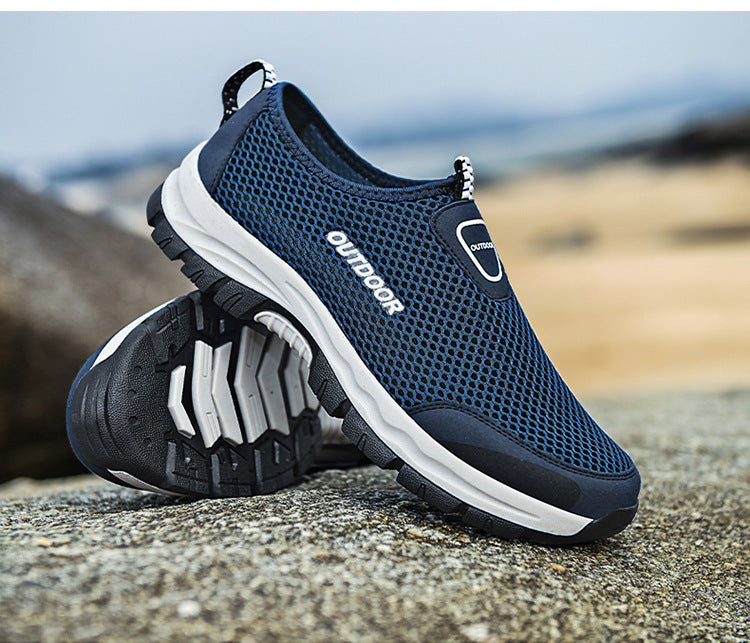 🔥Last Day Promotion 70% OFF🔥Men's mesh lightweight and breathable travel shoes, non-slip shoes