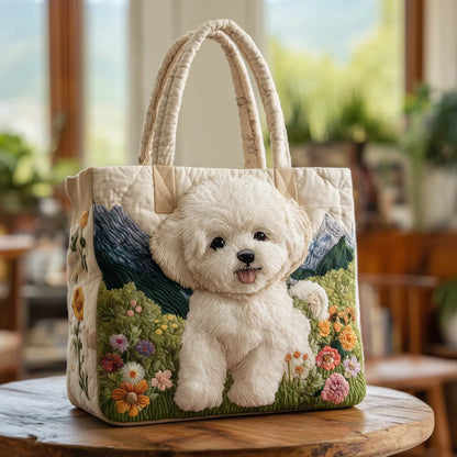 Artistic Vintage Fashion Illustrated Embroidered Shoulder Tote Bag