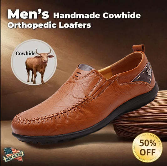 ⏰Promotion - 50% OFF🔥 Handcrafted Ortho Slip-On Leather Loafers