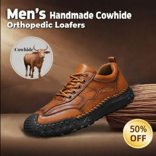 ⏰ 50% off -Men's souatsole genuine leather non-slip orthopedic shoes