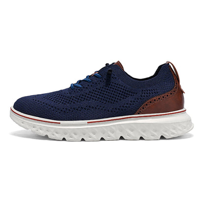 ⏰LAST DAY - 70% OFF🛒Men's Hands Free Slip On Oxford Shoes – Ultra Comfortable knitted fabric shoes, Lightweight Casual Walking Sneakers