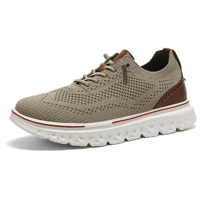 ⏰LAST DAY - 70% OFF🛒Men's Hands Free Slip On Oxford Shoes – Ultra Comfortable knitted fabric shoes, Lightweight Casual Walking Sneakers