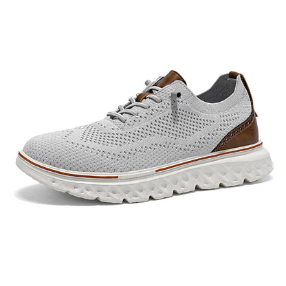 ⏰LAST DAY - 70% OFF🛒Men's Hands Free Slip On Oxford Shoes – Ultra Comfortable knitted fabric shoes, Lightweight Casual Walking Sneakers
