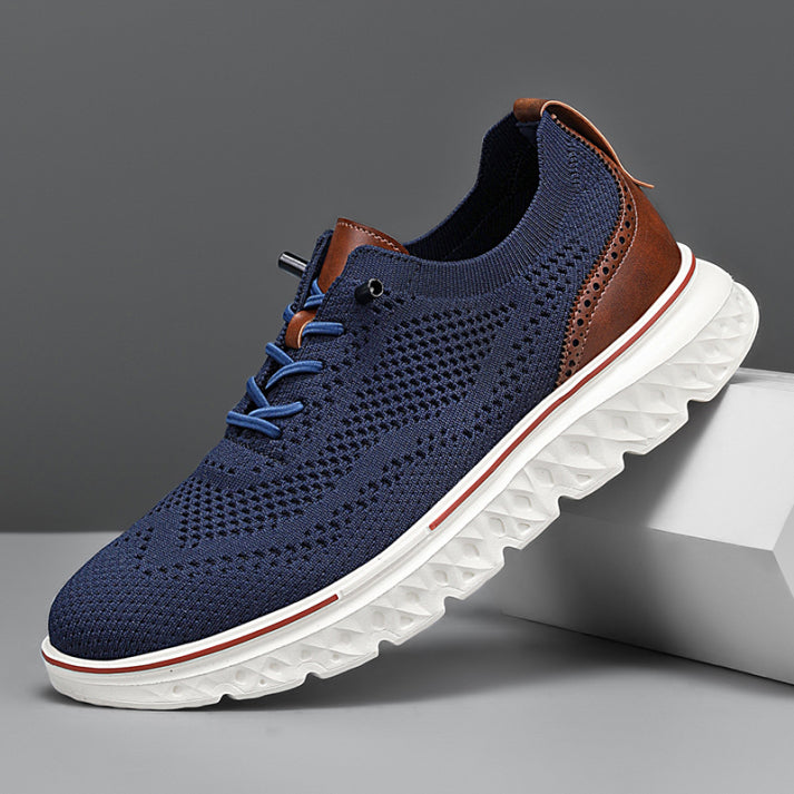 ⏰LAST DAY - 70% OFF🛒Men's Hands Free Slip On Oxford Shoes – Ultra Comfortable knitted fabric shoes, Lightweight Casual Walking Sneakers