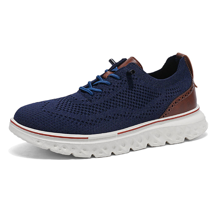 ⏰LAST DAY - 70% OFF🛒Men's Hands Free Slip On Oxford Shoes – Ultra Comfortable knitted fabric shoes, Lightweight Casual Walking Sneakers