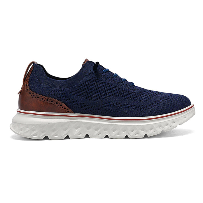 ⏰LAST DAY - 70% OFF🛒Men's Hands Free Slip On Oxford Shoes – Ultra Comfortable knitted fabric shoes, Lightweight Casual Walking Sneakers