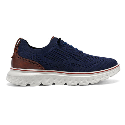 ⏰LAST DAY - 70% OFF🛒Men's Hands Free Slip On Oxford Shoes – Ultra Comfortable knitted fabric shoes, Lightweight Casual Walking Sneakers