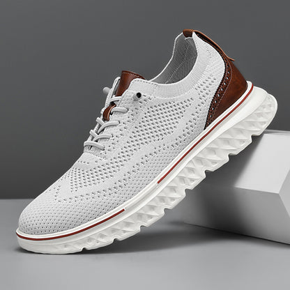 ⏰LAST DAY - 70% OFF🛒Men's Hands Free Slip On Oxford Shoes – Ultra Comfortable knitted fabric shoes, Lightweight Casual Walking Sneakers
