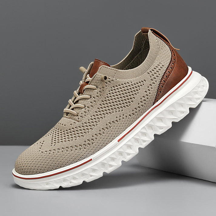 ⏰LAST DAY - 70% OFF🛒Men's Hands Free Slip On Oxford Shoes – Ultra Comfortable knitted fabric shoes, Lightweight Casual Walking Sneakers