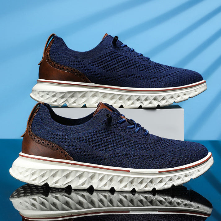 ⏰LAST DAY - 70% OFF🛒Men's Hands Free Slip On Oxford Shoes – Ultra Comfortable knitted fabric shoes, Lightweight Casual Walking Sneakers
