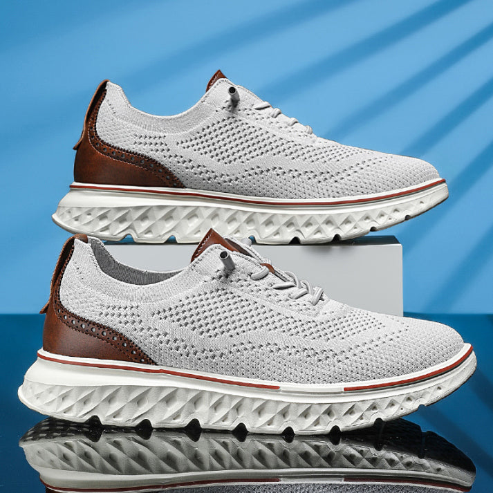 ⏰LAST DAY - 70% OFF🛒Men's Hands Free Slip On Oxford Shoes – Ultra Comfortable knitted fabric shoes, Lightweight Casual Walking Sneakers