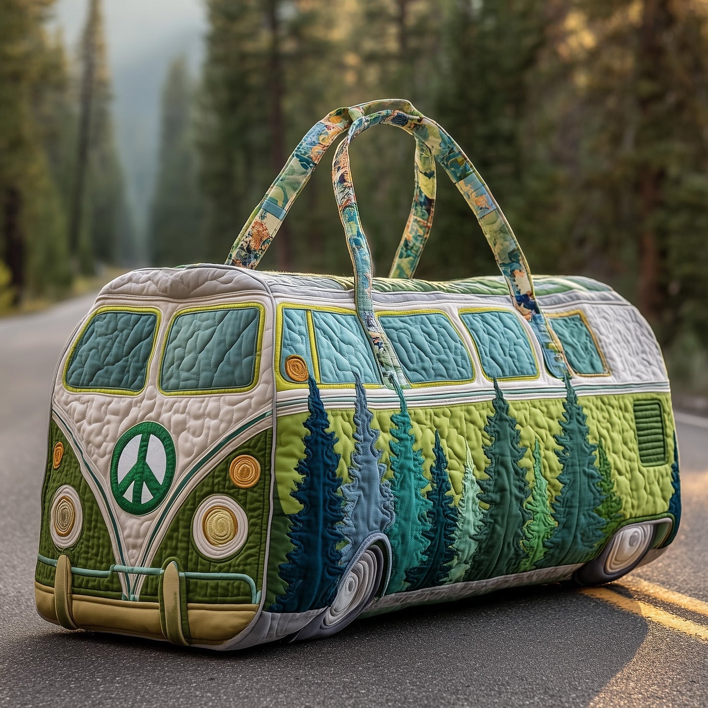Hippie Van Quilted Duffle Bag HFMA260612001