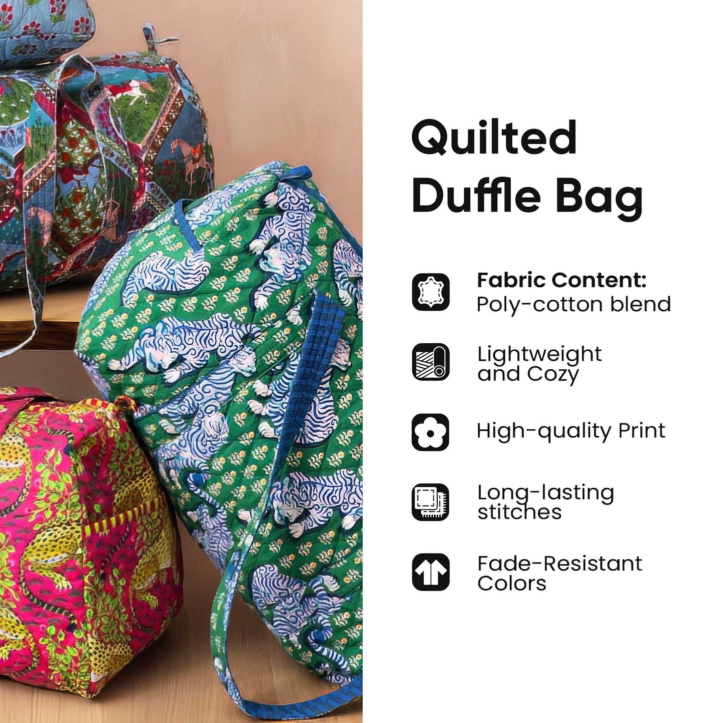 Hippie Van Quilted Duffle Bag HFMA260612001