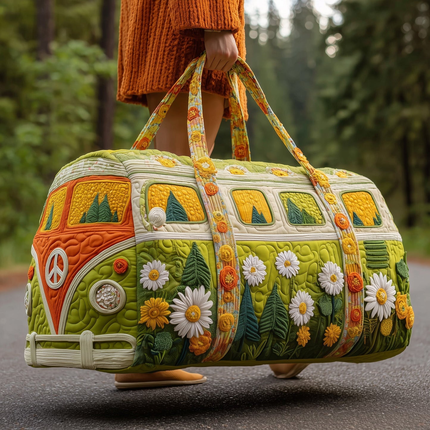 Hippie Van Quilted Duffle Bag HFMA260612007