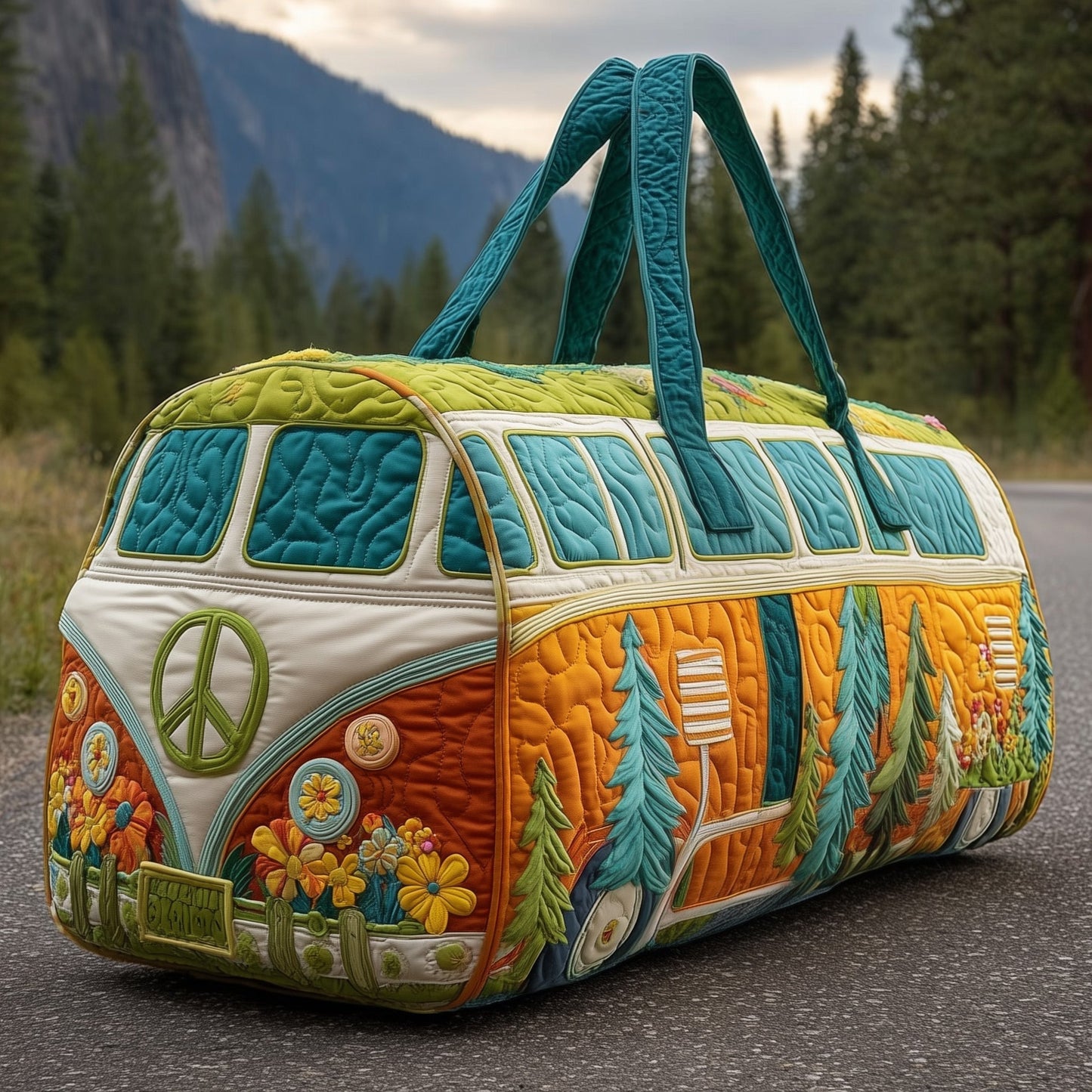 Hippie Van Quilted Duffle Bag HFMA260612012