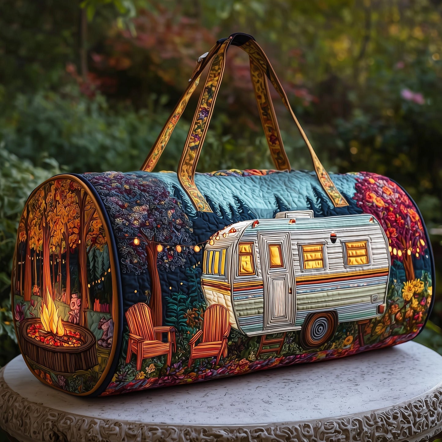 Campfire Dream Quilted Duffle Bag HFMA260613024