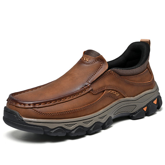 2025 New Men's Hands-Free Genuine Leather Slip On Loafers