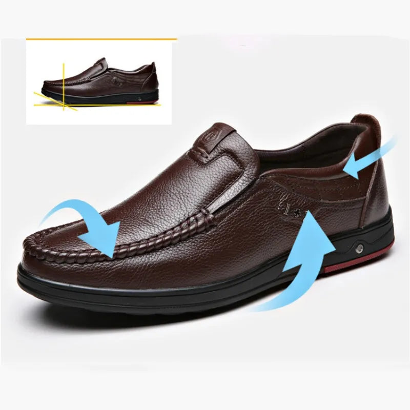 Men’s Orthopedic Walking Shoes, British Business Leather Shoes