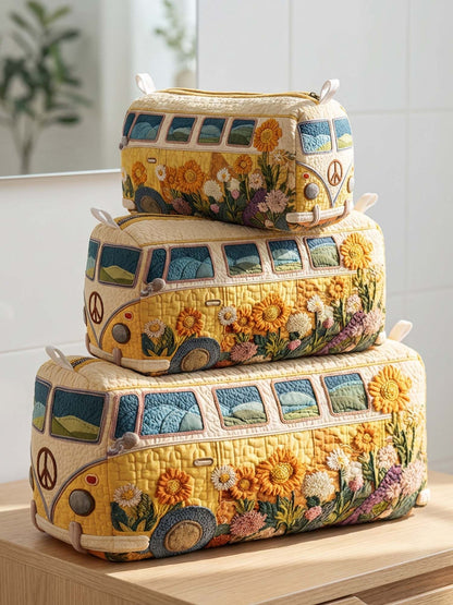 Hippie Van Quilted Cosmetic Bag