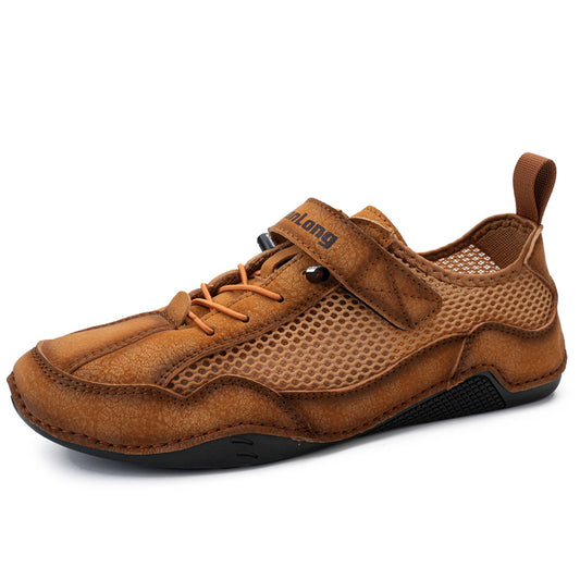 ⏰Promotion - 60% OFF🔥Men's Breathable Leather Orthopedic Shoes – Hand-Stitched, Non-Slip