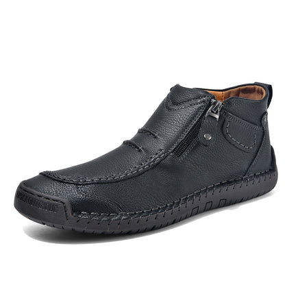 ⏰ Limited-Time 70% OFF – Men’s   Leather Driving Boots | Wide Toe, Arch Support, Waterproof, Pressure Relief, Non-Slip Comfort for Everyday & Travel