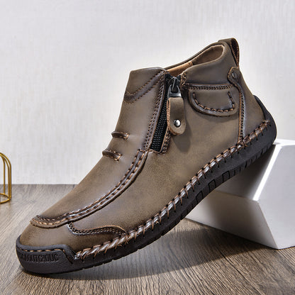 ⏰ Limited-Time 70% OFF – Men’s   Leather Driving Boots | Wide Toe, Arch Support, Waterproof, Pressure Relief, Non-Slip Comfort for Everyday & Travel