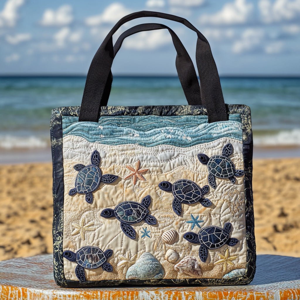 Turtle Quilted Tote Bag NCU0VT203