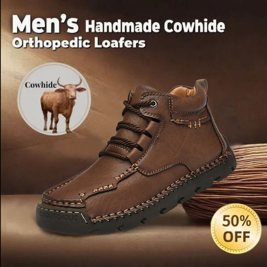 ⏰Limited Time Sale 70% OFF-Men's new souatsole genuine leather orthopedic shoes with arch support