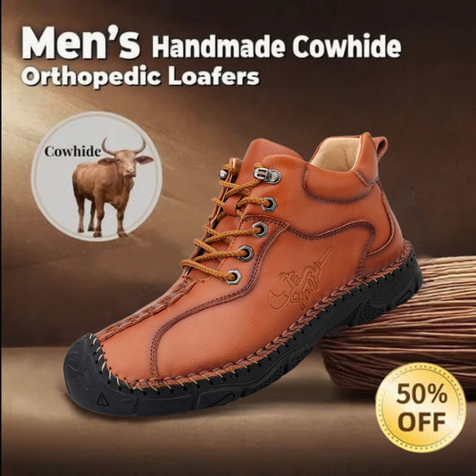⏰Today  70% off-Men's souatsole leather British style Collision Avoidance orthopedic thick-soled shoes