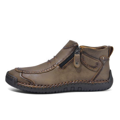 ⏰ Limited-Time 70% OFF – Men’s   Leather Driving Boots | Wide Toe, Arch Support, Waterproof, Pressure Relief, Non-Slip Comfort for Everyday & Travel