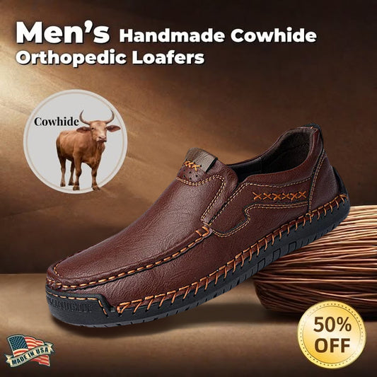 ⏰Christmas promotion - 60% OFF🔥 Men’s Premium Leather Loafers - Arch Support & Wide Fit Slip-On Shoes