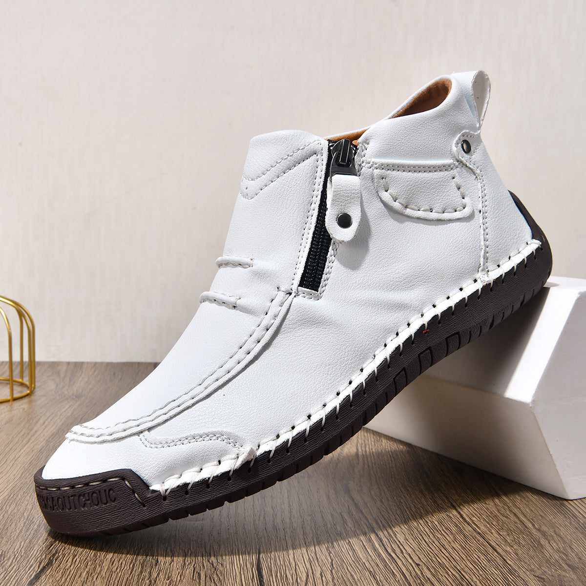 ⏰ Limited-Time 70% OFF – Men’s   Leather Driving Boots | Wide Toe, Arch Support, Waterproof, Pressure Relief, Non-Slip Comfort for Everyday & Travel