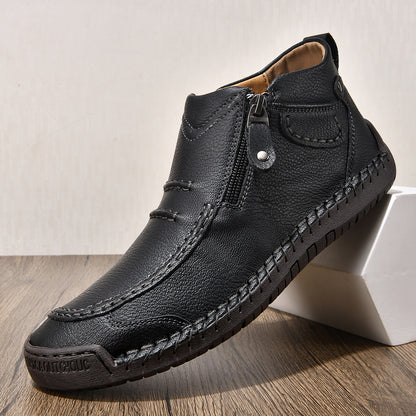 ⏰ Limited-Time 70% OFF – Men’s   Leather Driving Boots | Wide Toe, Arch Support, Waterproof, Pressure Relief, Non-Slip Comfort for Everyday & Travel