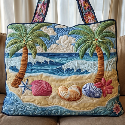 Wave Shells Quilted Tote Bag NCU0VL2644