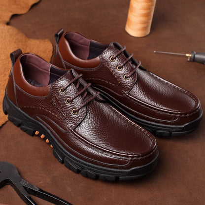 🔥On This Week Sale 70% OFF🔥 Men's Cow Leather Waterproof Comfy Non Slip Soft Slip On Casual Shoes