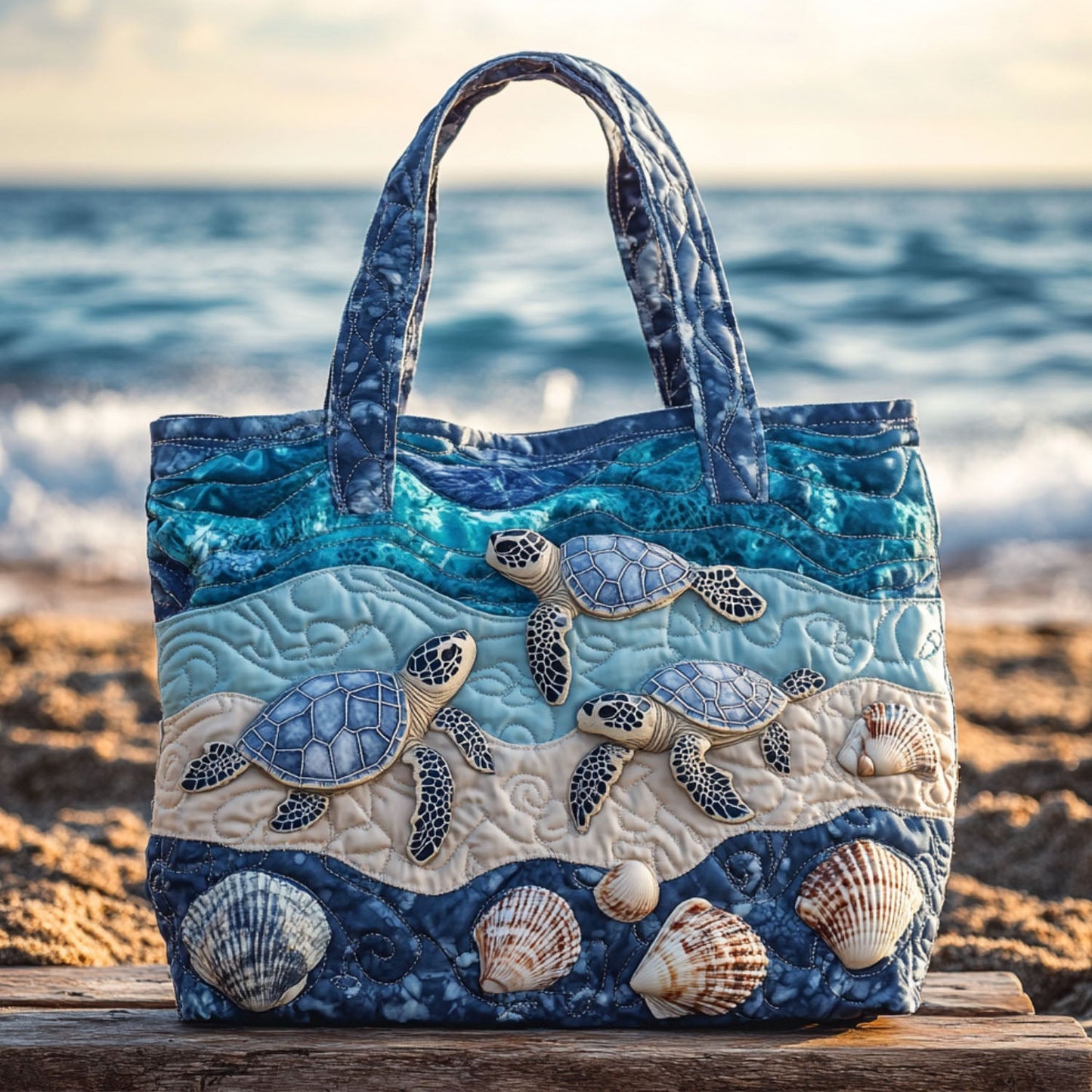 Shell Journey Quilted Tote Bag NCU0PT8002