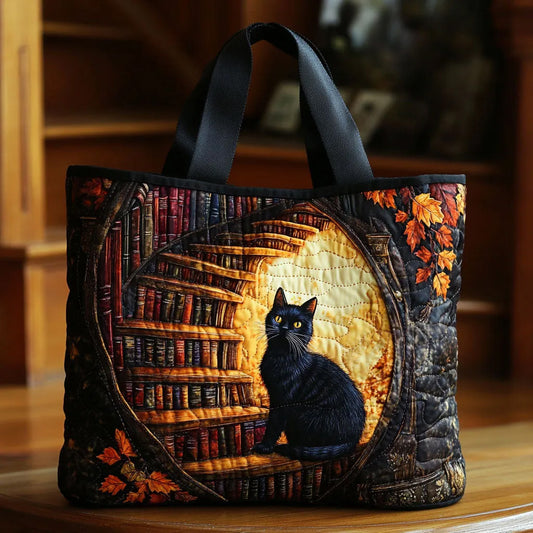 Cat Golden Glow CW0310002CL Quilted Tote Bag