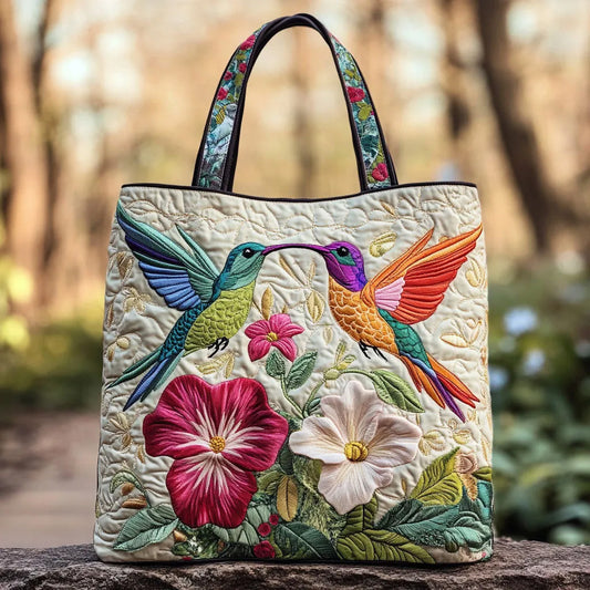 Pure Hummingbird  Quilted Tote Bag