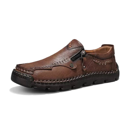 ⏰Last Day! 50% OFF 🔥souatsole®Men's   Cowhide Arch Support Zipper Loafers