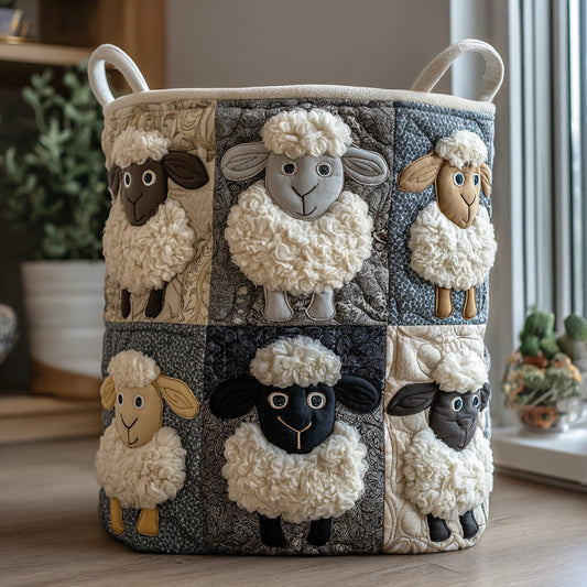 Baa Baa Bliss Quilted Laundry Basket NCU0DV809