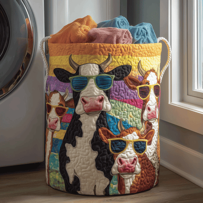 Cool Cow Quilted Laundry Basket NCU0TH2915