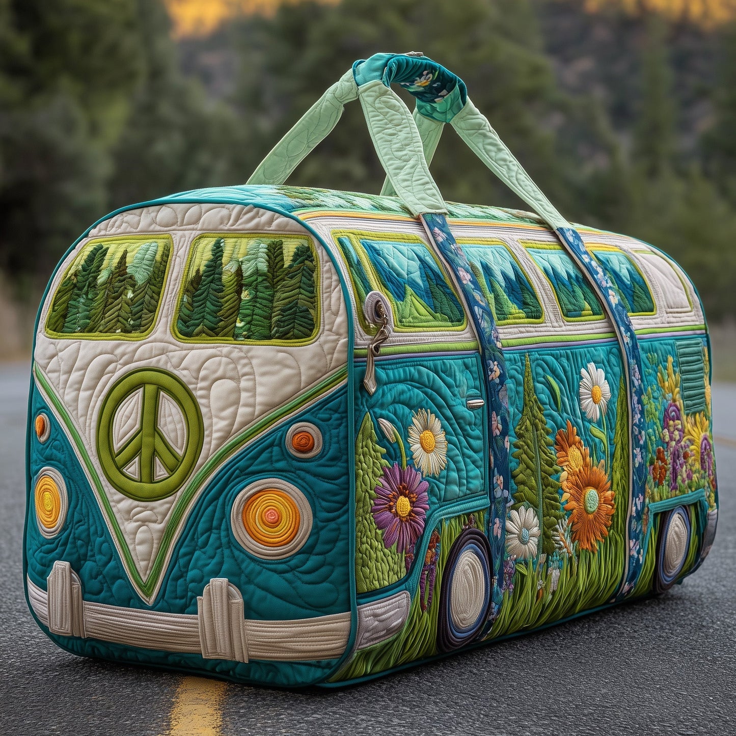 Hippie Journey Quilted Duffle Bag GFTOTP10823