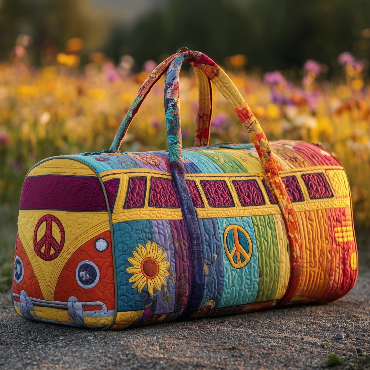 Hippie Van Quilted Duffle Bag GFTOMA3267