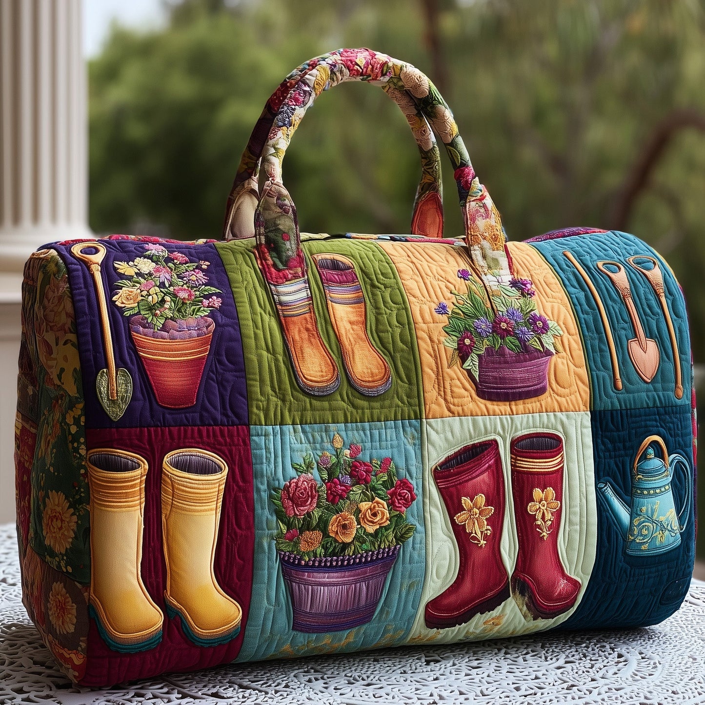 Floral Garden Quilted Duffle Bag GFTOMA3588