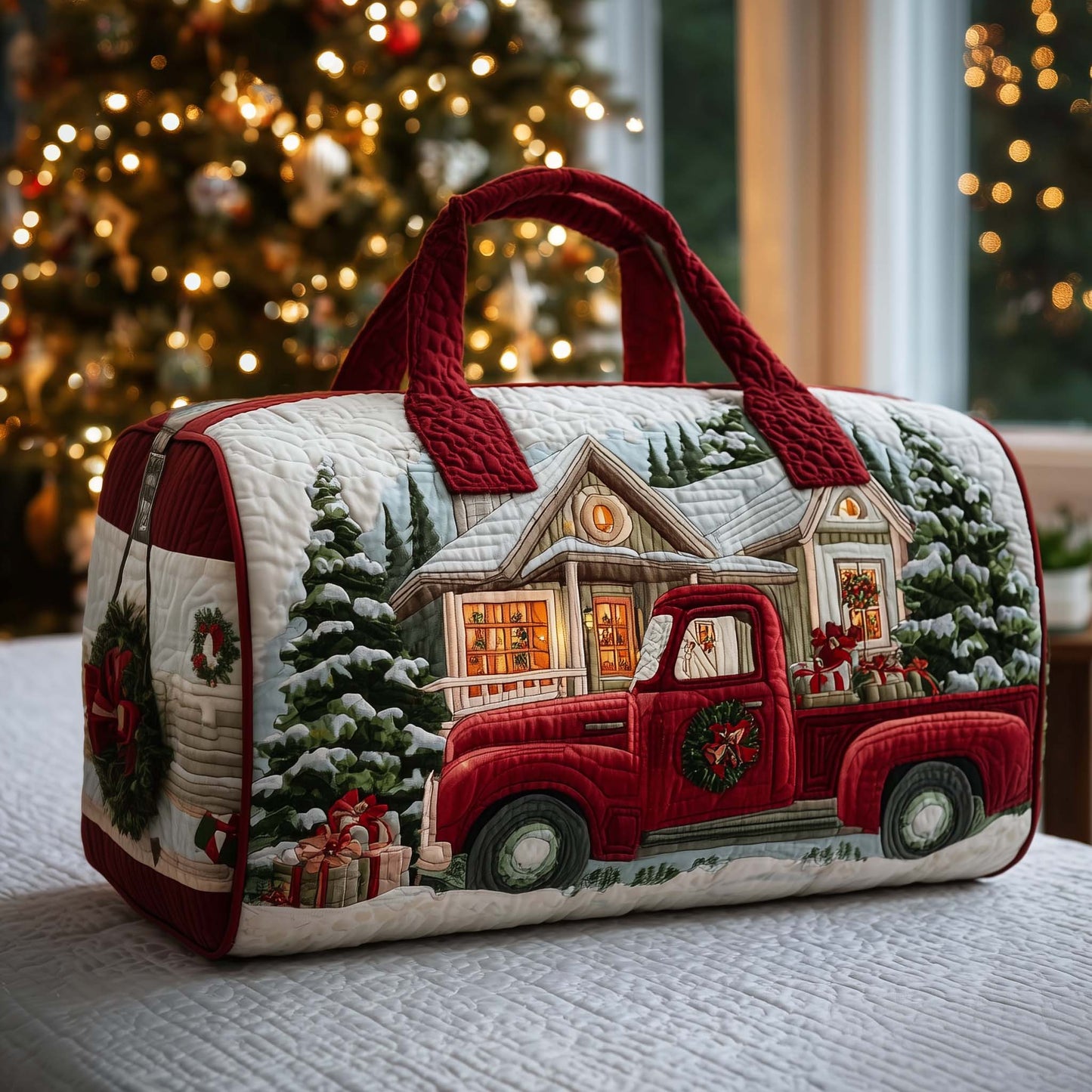 Christmas Truck Quilted Duffle Bag GFTOMA7564