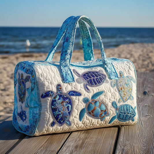 Turtle Charm Quilted Duffle Bag GFTONL6309