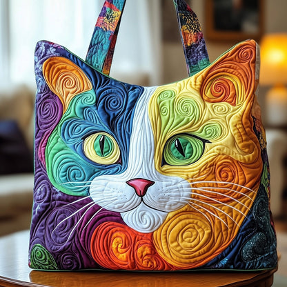 Cat Quilted Tote Bag